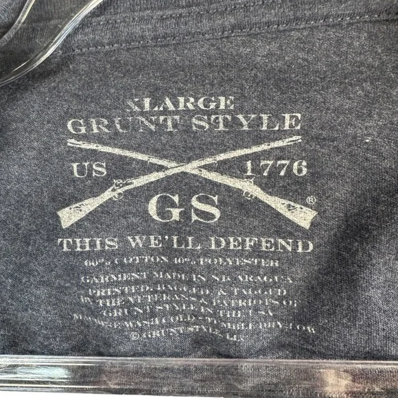 Grunt Style Valkyrie Tee Sz M Black Patriotic‎ Warrior Graphic Top USA Warcore - Picture 3 of 6